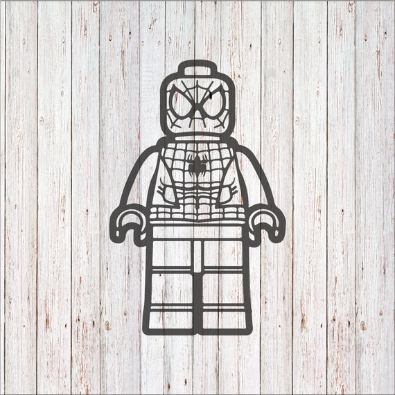 Spider Man Lego Svg Vector Cuttable Design Silhouette Cut Etsy