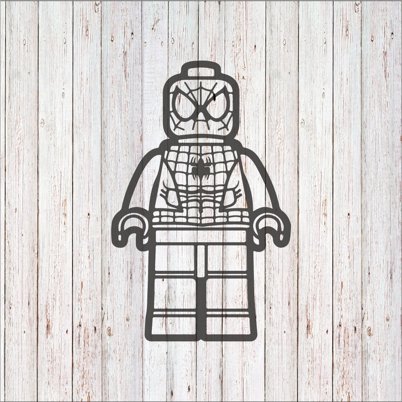 Spider Man LEGO SVG Vector Cuttable Design Silhouette Cut | Etsy