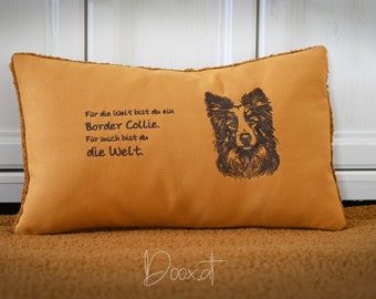 Pillow BORDER COLLIE - embroidered