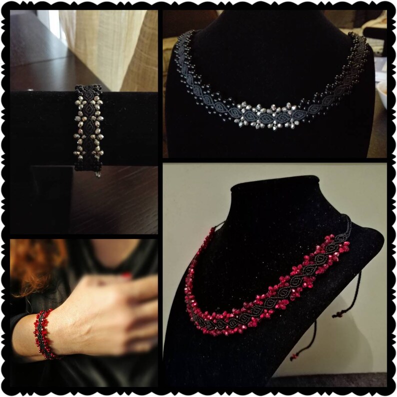 many colors necklace length adjustable Macrame choker jewelry hypoallergenic handmade macrame jewelry statement necklace