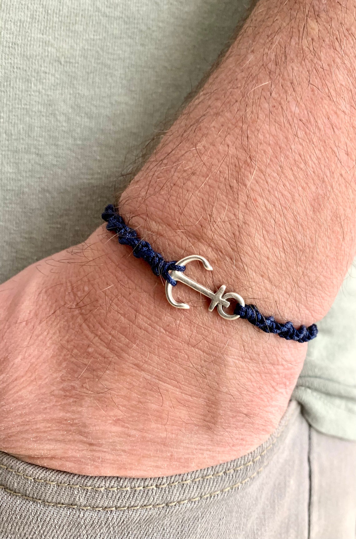 Mokikoki Anker Armband Herren - Handgeflochtenes Paracord Armband Mit Anker Verschluss