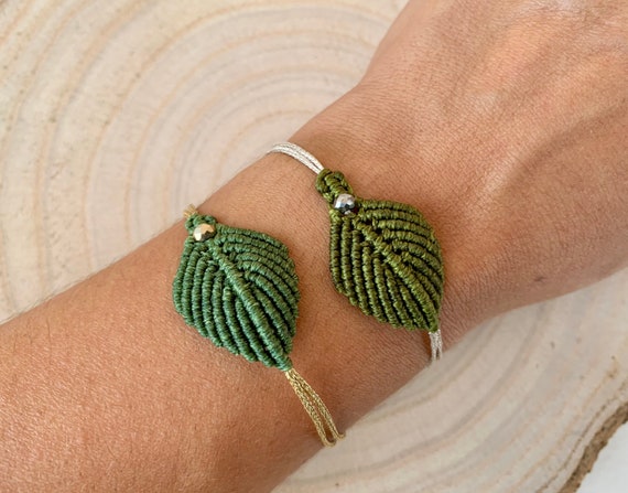 Macrame leaf best sale bracelet