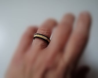Simple pearl ring hypoallergenic and metal-free, friendship ring, stacking ring minimalistic, many colors possible, ring minimal