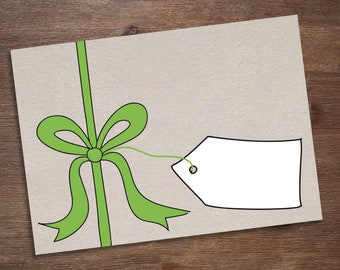 Envelope printed with green bow