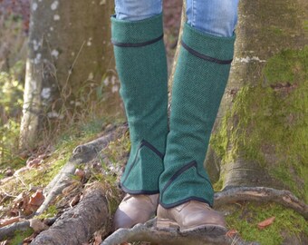 S/Meter/L/XL, Gaiters, Legash 'Juna', legs cuffs, leg accessories, leg warmers, leggings, cuffs, turquoise green
