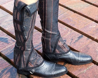 S/M/L/XL, Gaiters, Gamaschen 'Steampunk', leg accessories, leg warmers, leggings, Stulpen