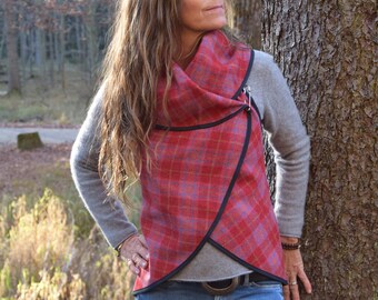 S/Meter/L/XL Bodywrap Cindy, Casheur, Dadarella, warmer, lay look, vest, wrap vest, shawl, wrap, check