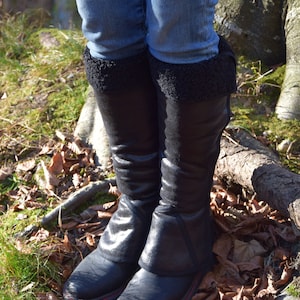 S/M/L/XL, Gaiters, Gamaschen 'Lara', leg accessories, leg warmers, leggings, Stulpen, vegan leather, leg cuffs