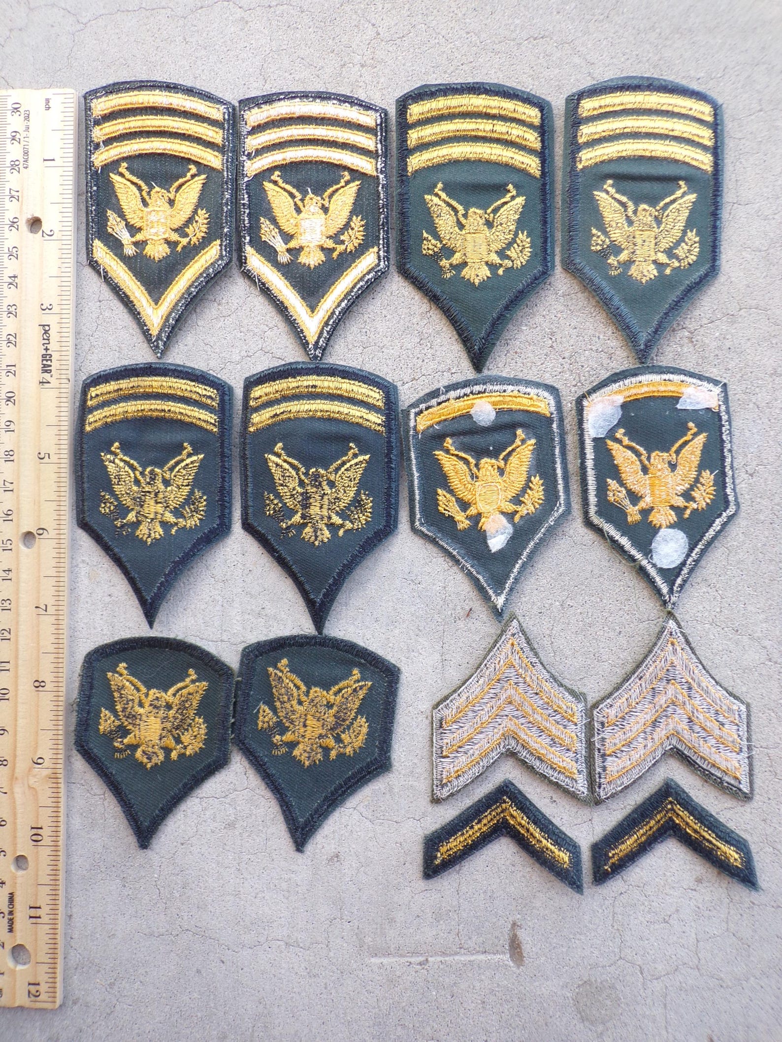 US Army Specialist Rank Patch Sets Vintage Insignia Uniform Shoulder ...