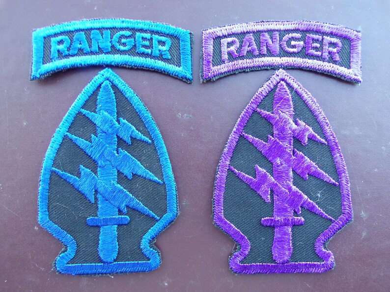 2 US Army Special Forces Ranger Airborne TWO Patch Tab Paratrooper ...