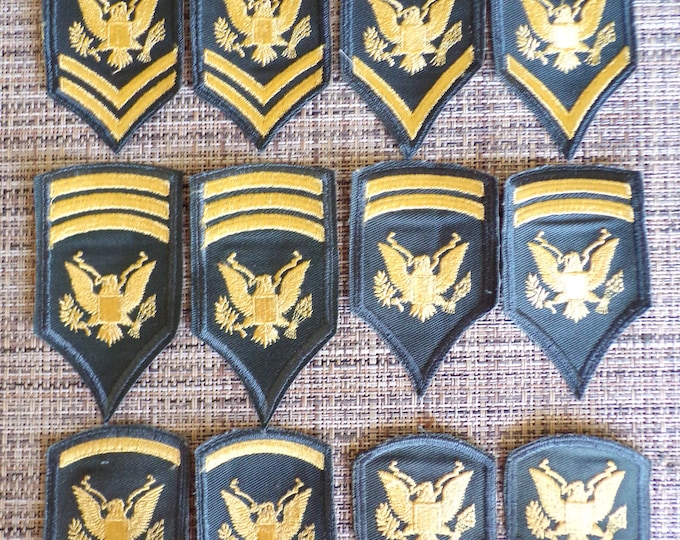 US Army Specialist Rank Patch Sets Vintage Insignia Uniform Shoulder