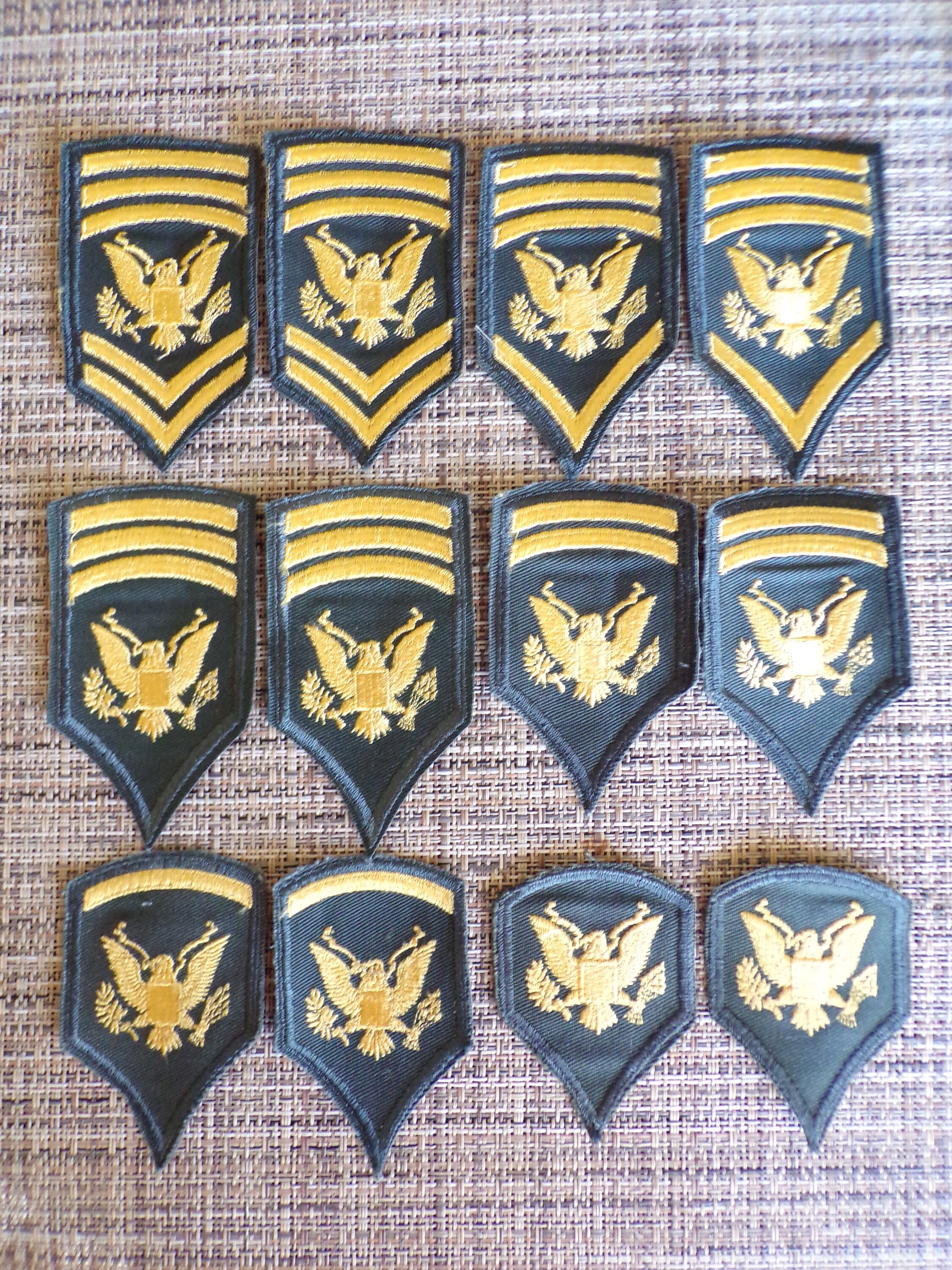US Army Specialist Rank Patch Sets Vintage Insignia Uniform Shoulder