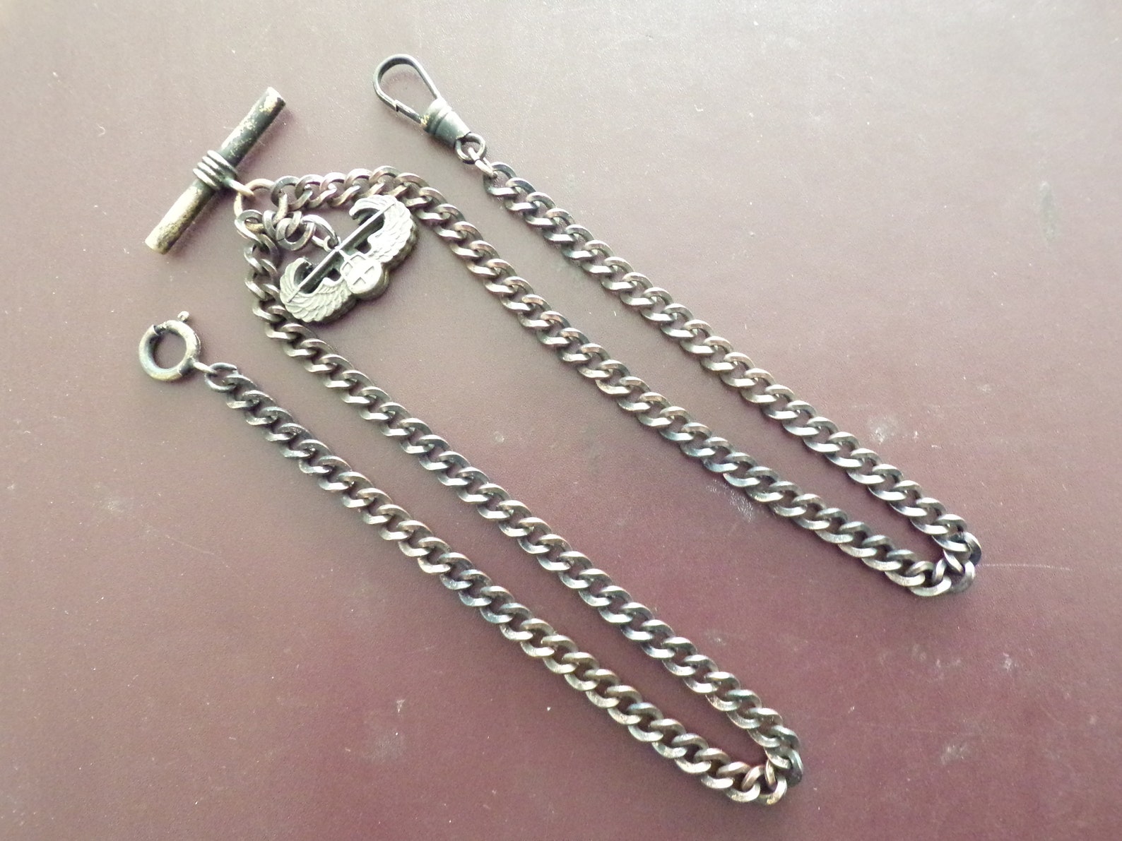 Vintage Pocket Watch Vest Chain Tbar Air Assault US Army Etsy