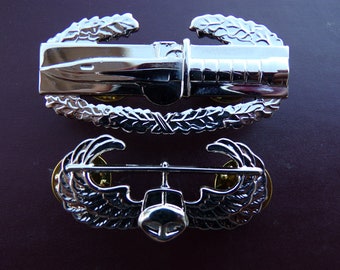 Combat Action Air Assault Wing Badge Military Insignia Pin CAB Set Custom US Army Wings Uniform Lapel Device Dress Mirror finish Lot