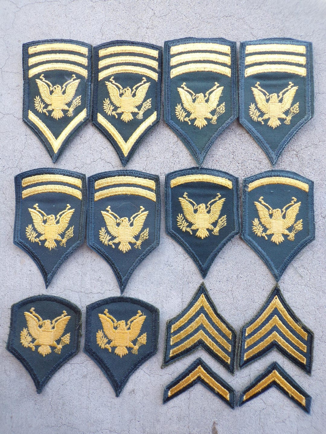 US Army Specialist Rank Patch Sets Vintage Insignia Uniform Shoulder ...