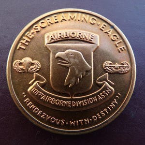 101st Airborne Infantry Glider Division Patch Jump Wing Parachute Challenge Coin Badge Military Air Assault Award Insignia Rare