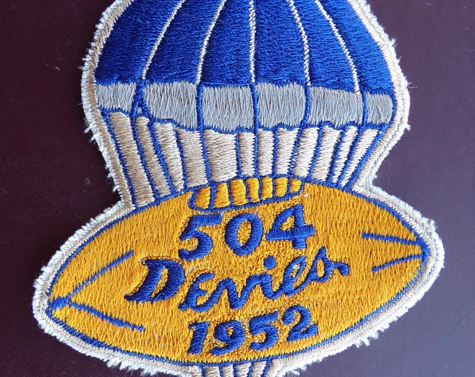 Vintage US Army 504th Airborne Devils Football Patch - 1952 - Etsy