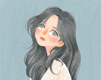 Custom Anime Portrait from Photo, Cute Style Illustration, Cartoon Portrait Illustration, Couple Portrait, Birthday Gift, Digital, Pet