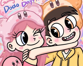 Retrato de pareja personalizado digital, caricatura de anime de dibujos animados lindo, aniversario personalizado de la familia