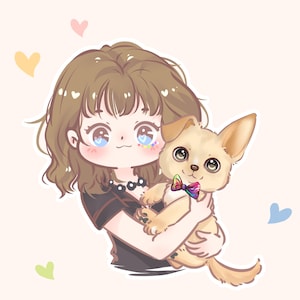Personalized Anime Portrait - Cute Cartoon Illustration for Family, Couples, Pets - Ideal Gift for Anniversaries and Birthdays