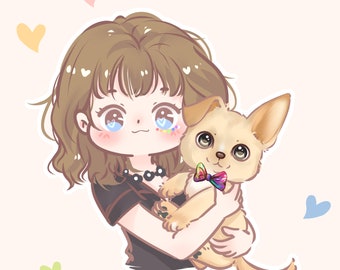 Personalized Anime Portrait: Custom Family, Couple, Pet Illustration (Digital File)