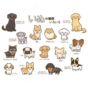 Cute Dog digital clip art for Personal and Commercial use - INSTANT DOWNLOAD