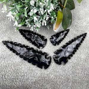 Schwarzer Obsidian Pfeilspitze: Stein der Ganzheit, Heilender Kristall