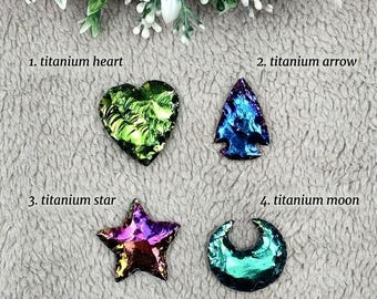 4pcs Titanium Gemstones, Healing Crystal Starter Kit, Beginner Crystal Set, Shop Metaphysical Crystals Essentials for Your Crystal Journey
