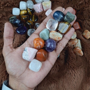 Mixed Gemstone Tumbled Stones - Multiple Sizes Available - Mixed Polished Crystals & Stones - Mystery Crystal Confetti - Mixed Stones