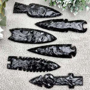 Black Obsidian Arrowhead - arrow decor - stone arrowhead - healing crystals and stones - Black Obsidian Blade - obsidian arrowhead - chakra