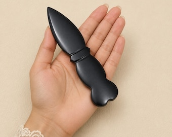 Black Obsidian Arrowhead 5 To 5.5'' Inch, Natural Crystal Point Hand Crafted Healing Crystal, Gift For Her