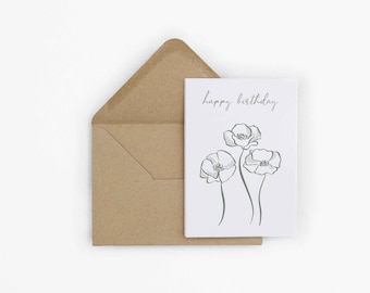 Birthday Poppies | Card