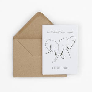 Elefante amor / Tarjeta