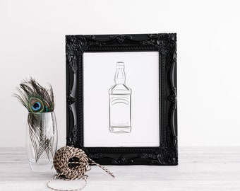 Whiskey Bottle | Print in A4 A5 A6