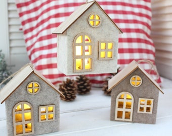 Illuminated house for hanging and placing * Window hanger