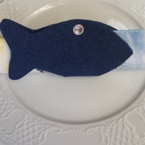 6 / 12 oder 15 Fisch-Serviettenhalter Kommunion/Konfirmation