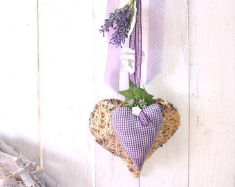 Lavender window hanger * Heart-shaped door decoration * Lavender hanger