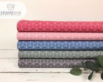 Woven fabric/cotton - squares geometric (color selectable) (www.stoffebox.de) 101-017, 101-018, 101-019, 101-020, 101-021
