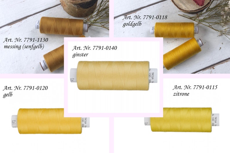 Troja yarn over 50 colors quality sewing thread Oeko-Tex-100 Art 7791 image 4