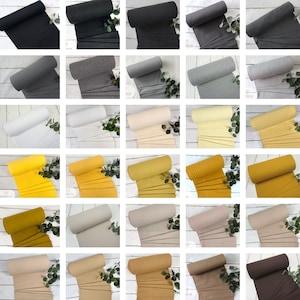 Bündchen Stoff Uni - Schlauchbündchen - schwarz, weiß, gelb, sand, beige, braun 900-