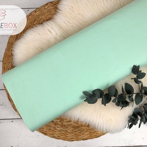 Jersey fabric Öko-Tex-100 plain mint and turquoise tones various colors www.Stoffebox.de Item no. 200 hellmint -390