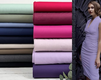 Punta di Roma Romanit Jersey stof per meter - Effen kleuren: zwart, bruin, zand, spijkerblauw, blauw, lila, mintgroen, roze, olijfgroen, paars 2500-
