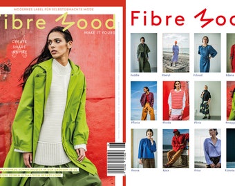 Revista de costura Fiber Mood 26 con 12 patrones de costura Invierno 2023 Alemán