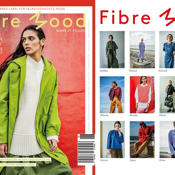 Fibre Mood 26 Nähzeitschrift mit 12 Schnittmuster Winter 2023 Deutsch