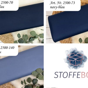 Punta di Roma Romanit Jersey Fabric by the Meter - Solid colors: black, brown, sand, denim blue, blue, lilac, mint, pink, olive green, purple 2500- image 4