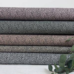 Jersey fabric – leopard print animal print in ecru, dusty rose, light grey, olive green, denim blue – Oeko-Tex Standard 100 No. 201 – from 50 cm image 1