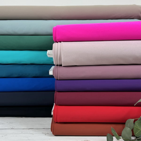 Maillots fonctionnels tissu Lycra - uni noir, bleu foncé, pétrole, menthe, rouille, bordeaux, rose, vieux rose, violet, rose - tissu de bain et de sport 1810-