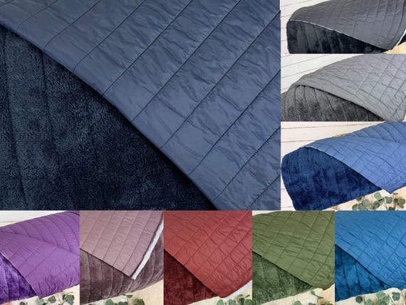 Steppstoff für Jacken wattierter und in Streifen gesteppt in Uni Farben - doubleface Fleece ab 50cm Nr. 610-