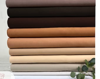 Jersey fabric Öko-Tex-100 – plain white and brown tones (various colors) (www.Stoffebox.de) Item no. 200-