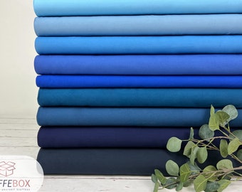 Jersey fabric Öko-Tex-100 - plain blue tones (various colours) (www.Stoffebox.de) Item no. 200-